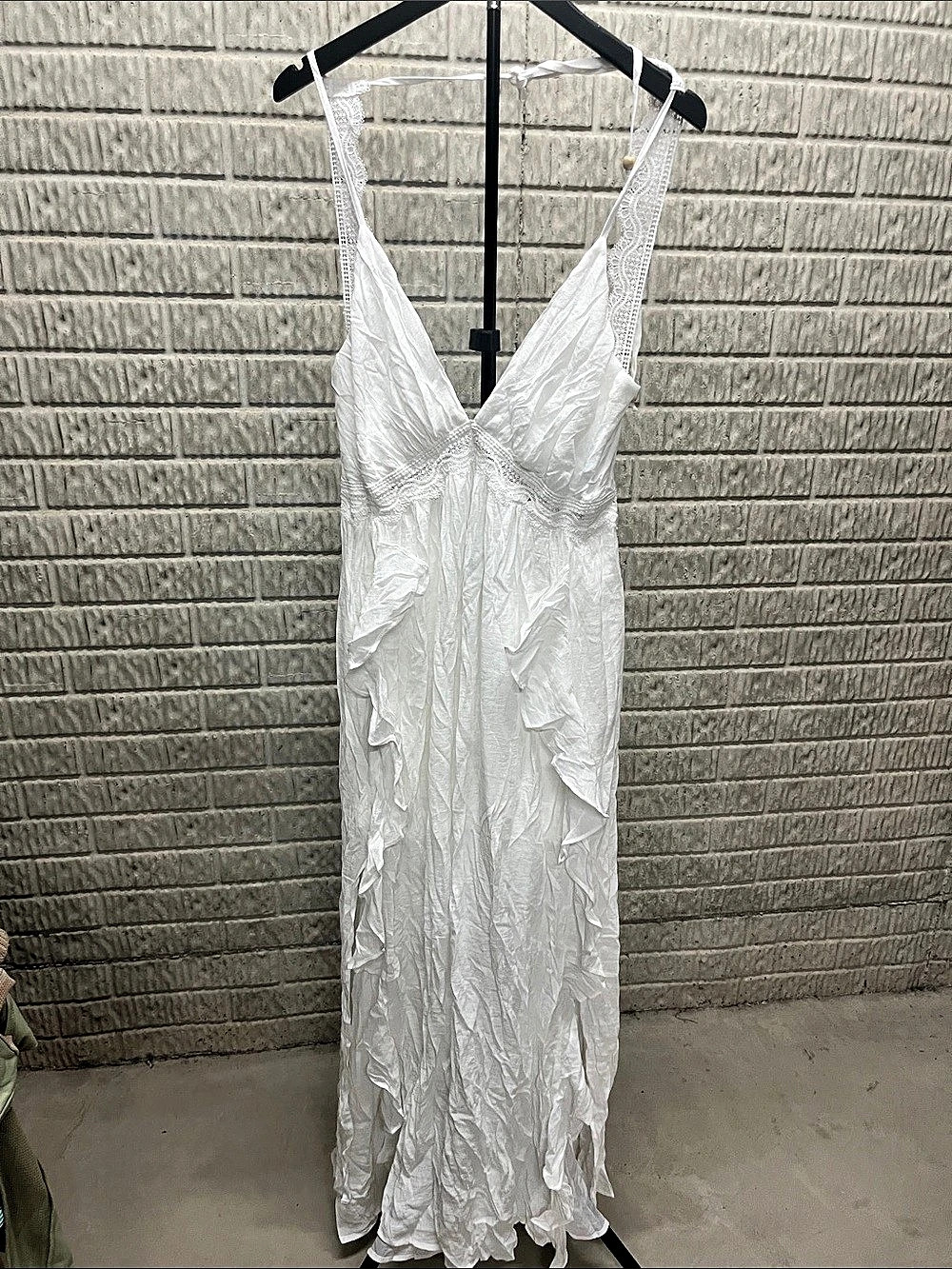 Cupshe Venus Aura Cover-Up Maxi Dress White Medium NWT
